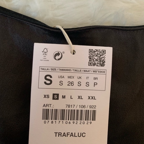 NWT Zara Trafaluc Collection black slip top S - Picture 5 of 6